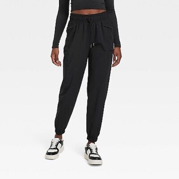 Women's Lined Winter Woven Joggers - All in Motion Black Small - Picture 6 of 10